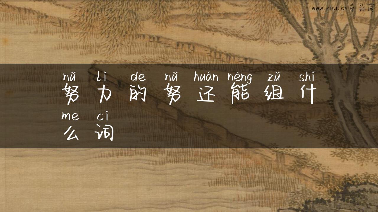 努力的努还能组什么词