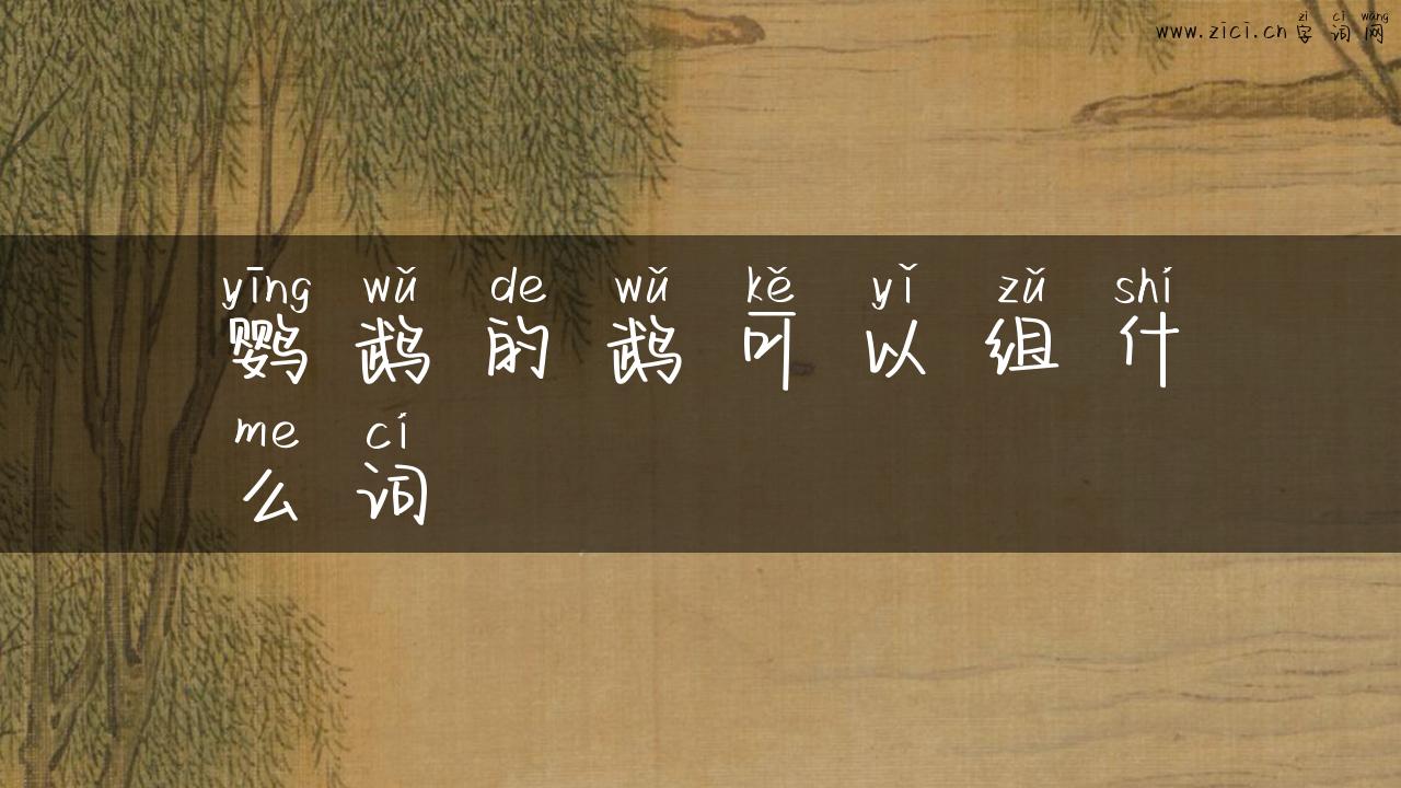 鹦鹉的鹉可以组什么词