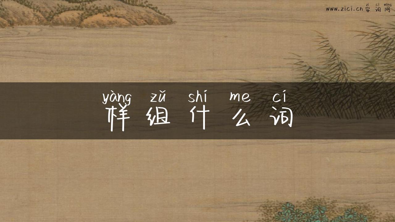 样组什么词