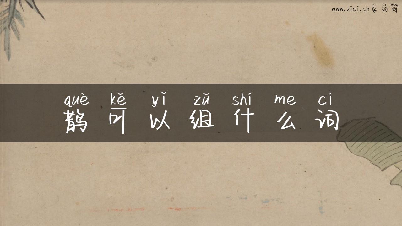 鹊可以组什么词