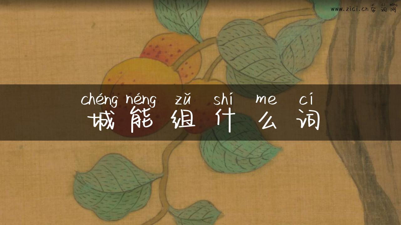 城能组什么词