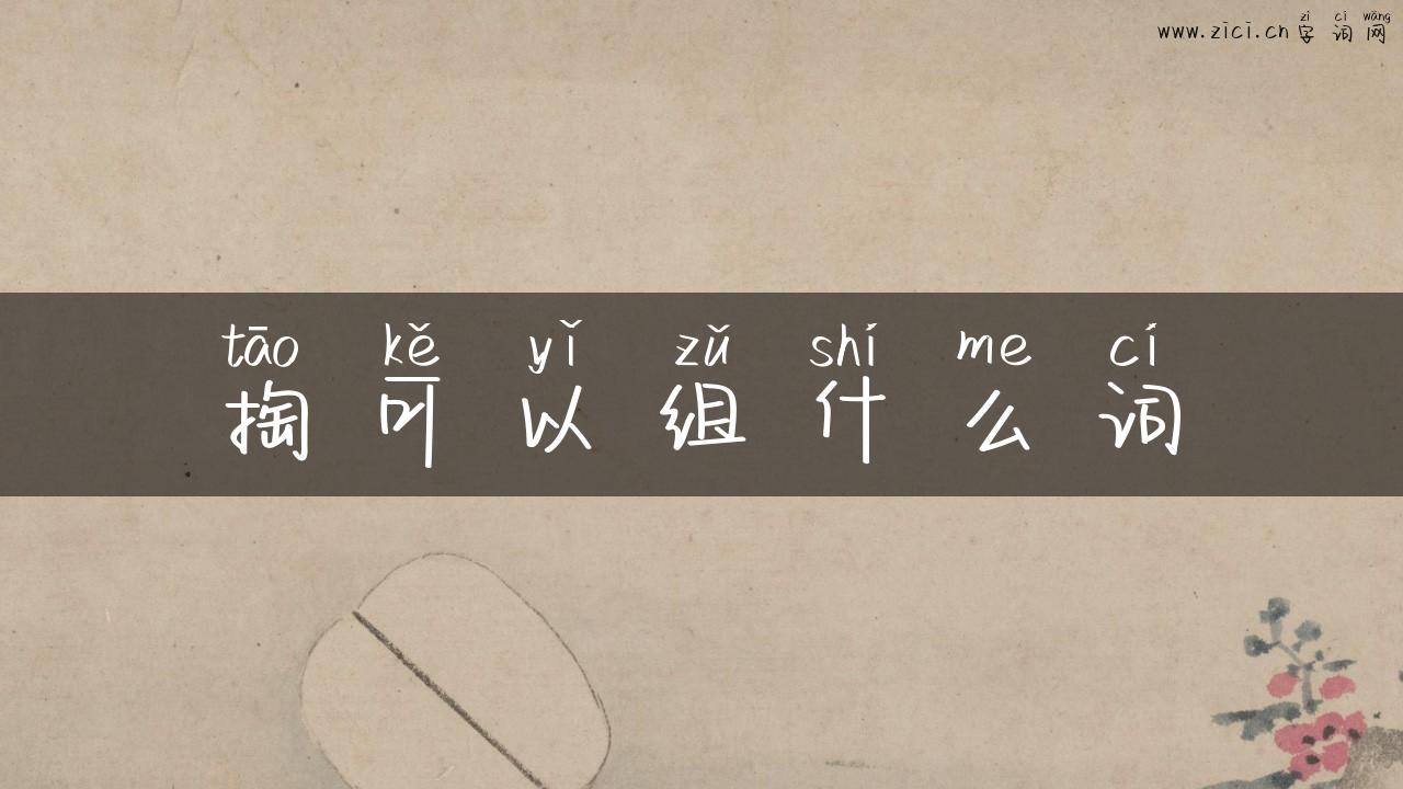 掏可以组什么词