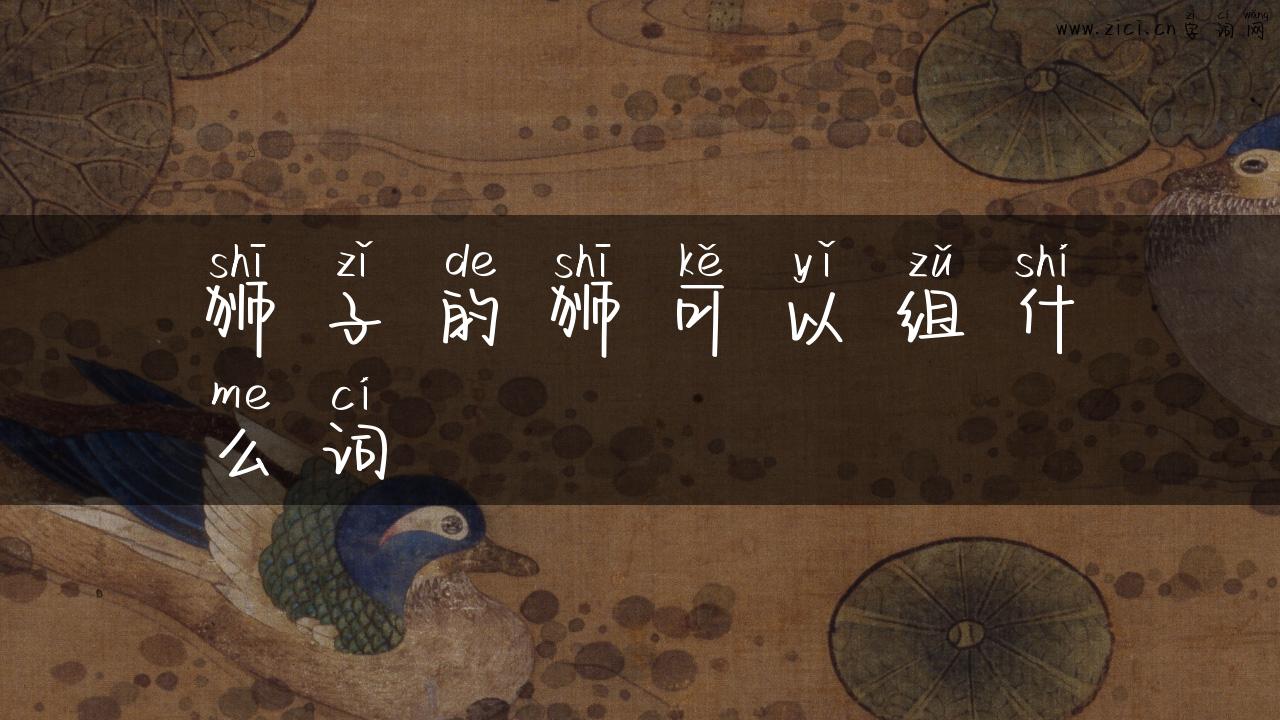 狮子的狮可以组什么词