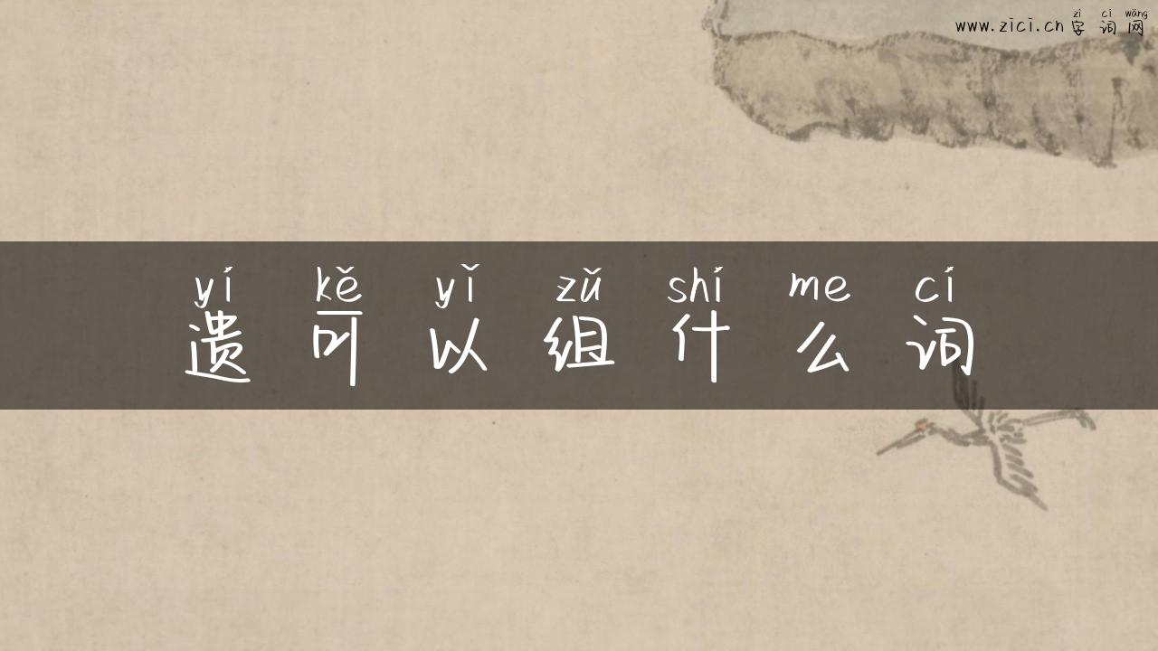 遗可以组什么词