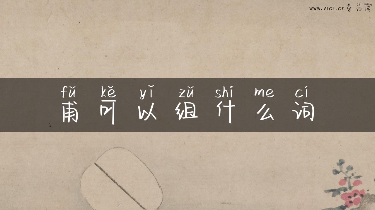 甫可以组什么词