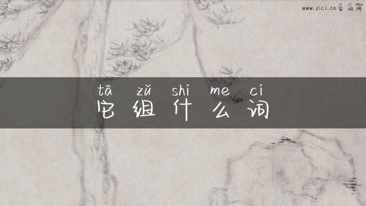 它组什么词