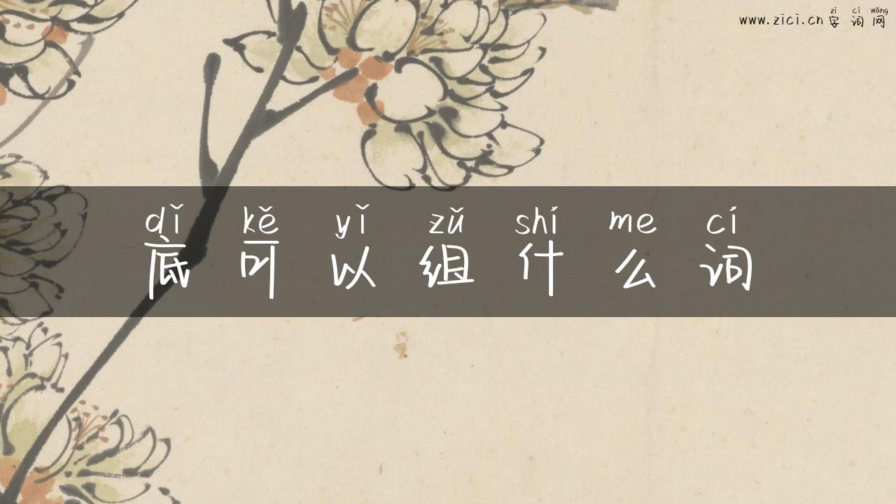 底可以组什么词