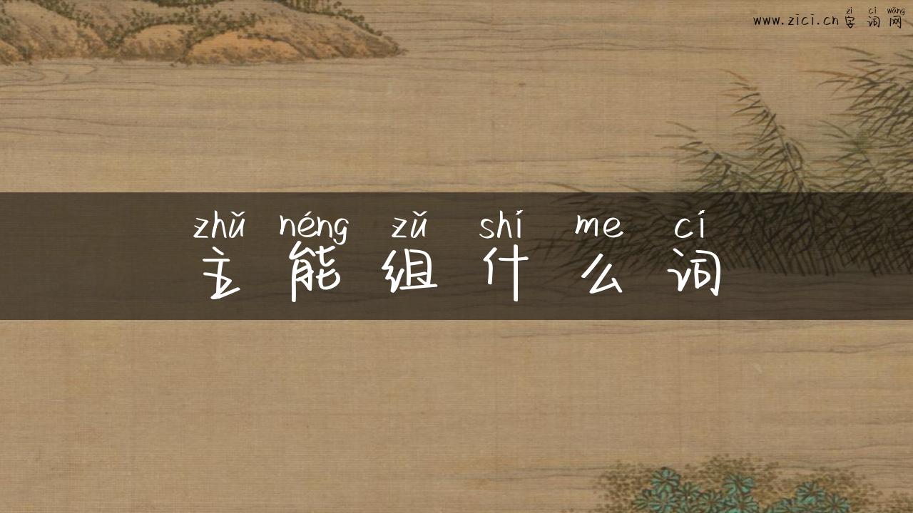 主能组什么词