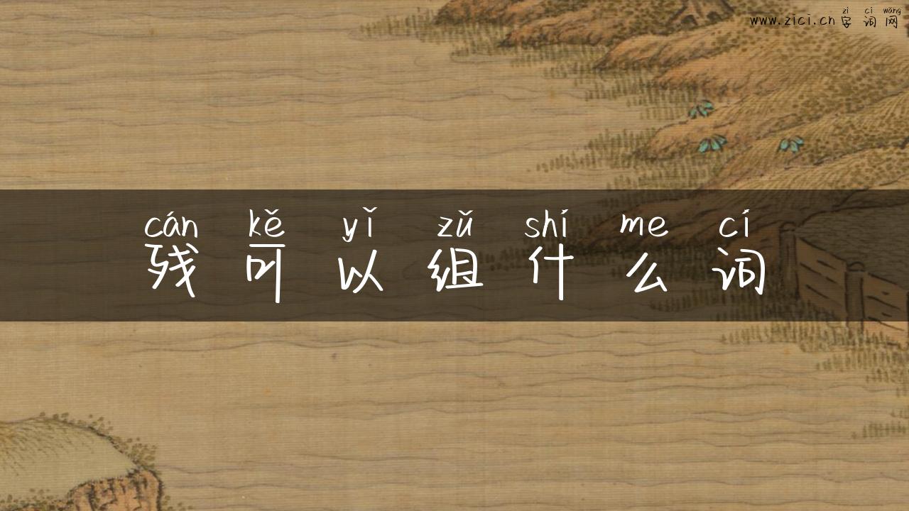 残可以组什么词