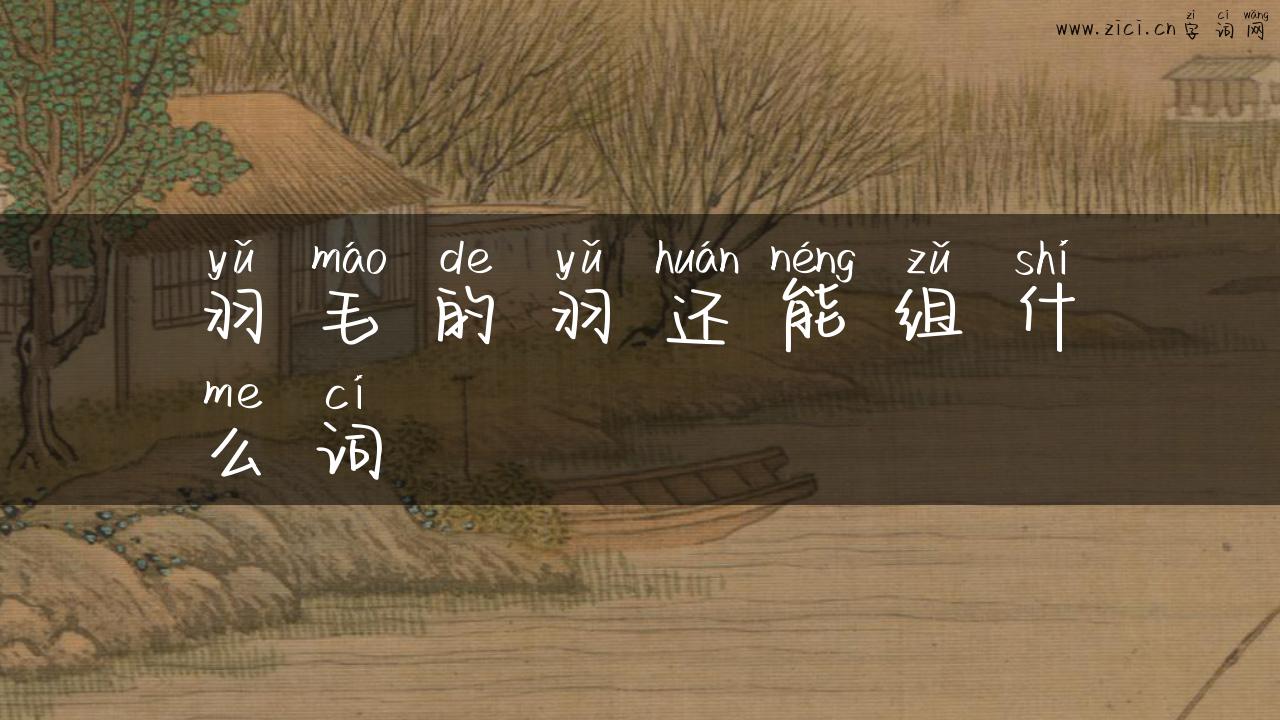 羽毛的羽还能组什么词