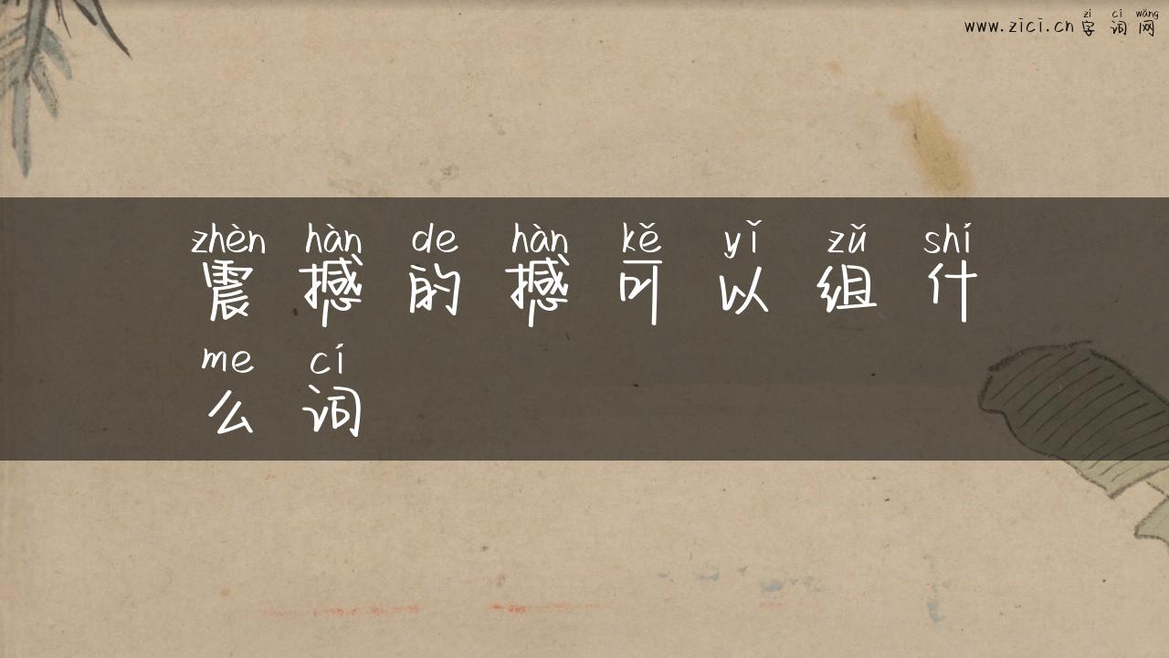 震撼的撼可以组什么词