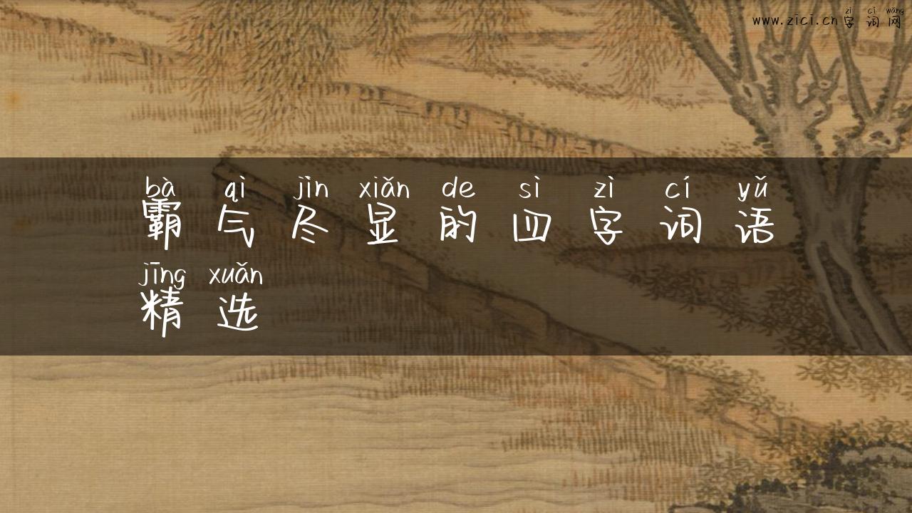 霸气尽显的四字词语精选