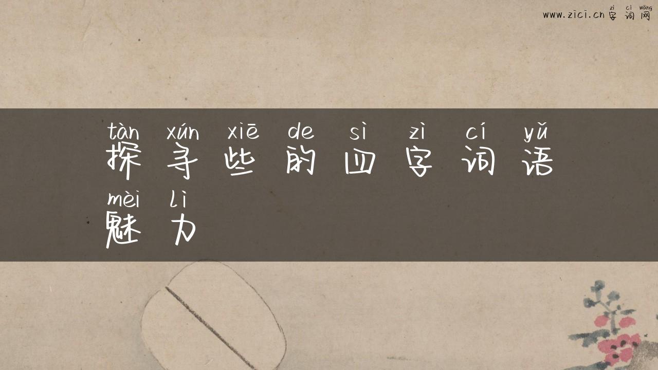 探寻些的四字词语魅力