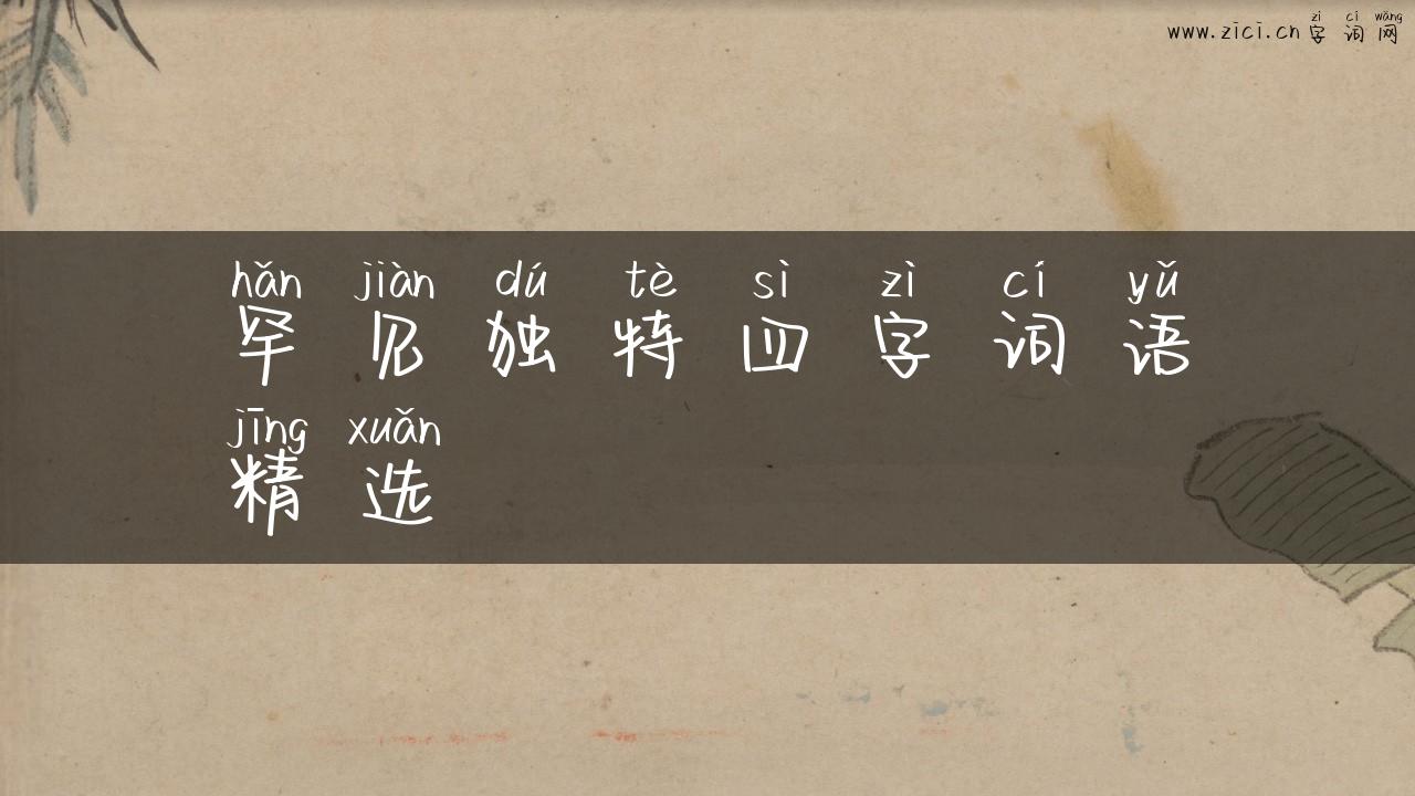 罕见独特四字词语精选