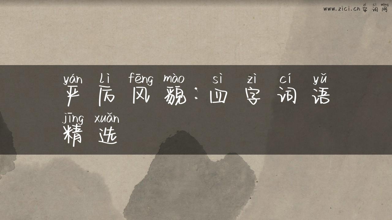 严厉风貌：四字词语精选