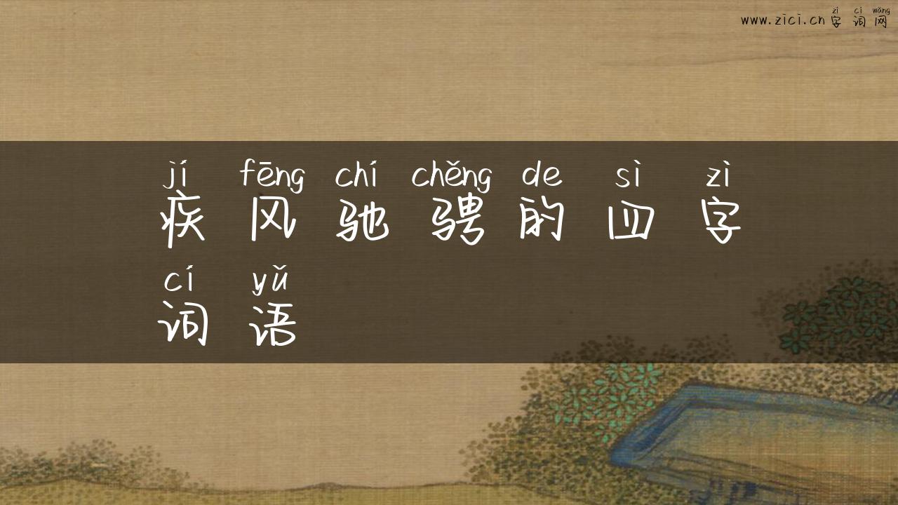 疾风驰骋的四字词语