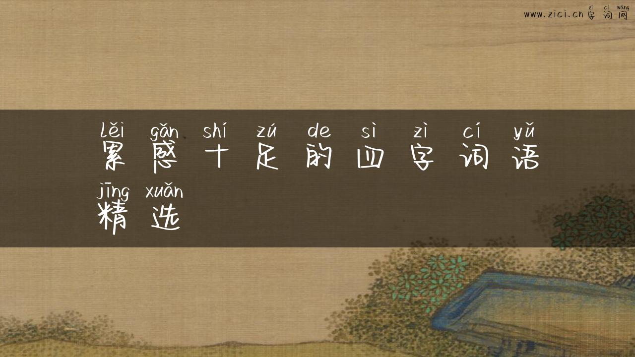 累感十足的四字词语精选