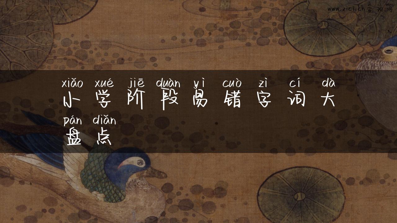 小学阶段易错字词大盘点