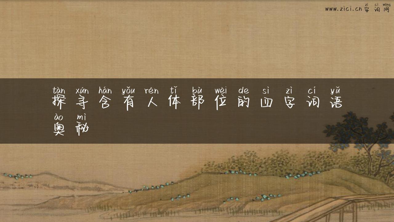 探寻含有人体部位的四字词语奥秘