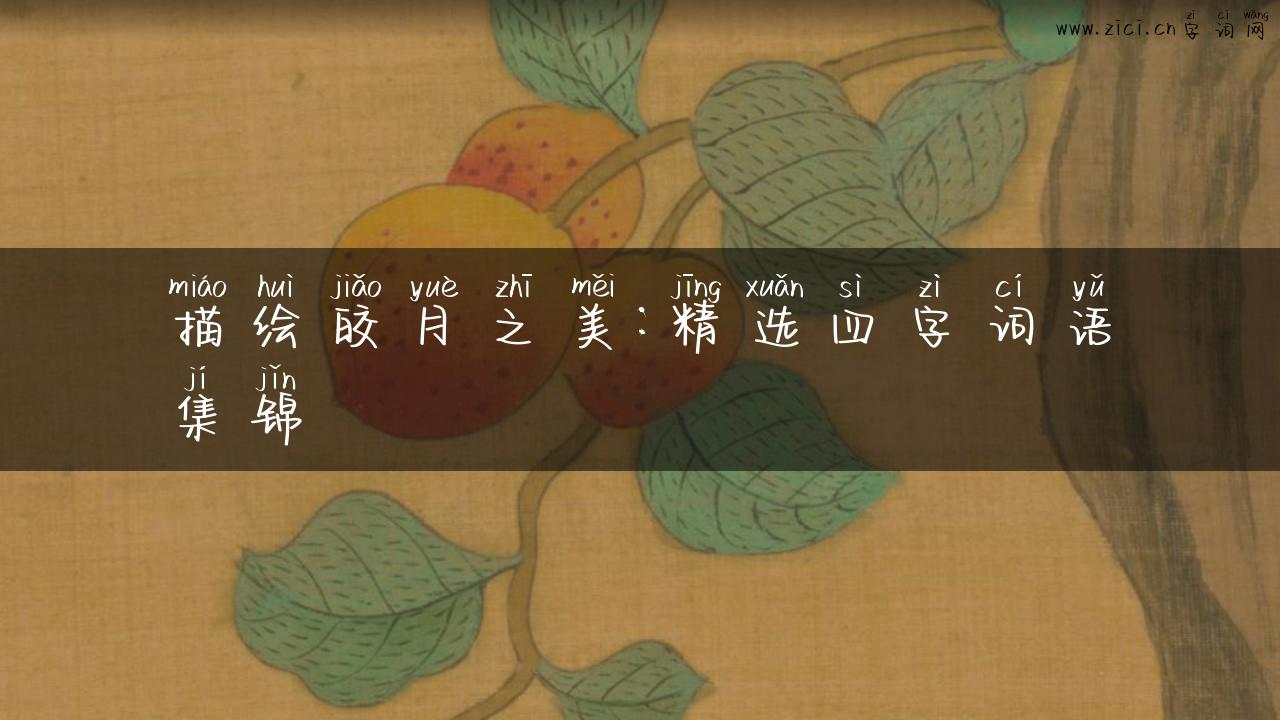 描绘皎月之美：精选四字词语集锦