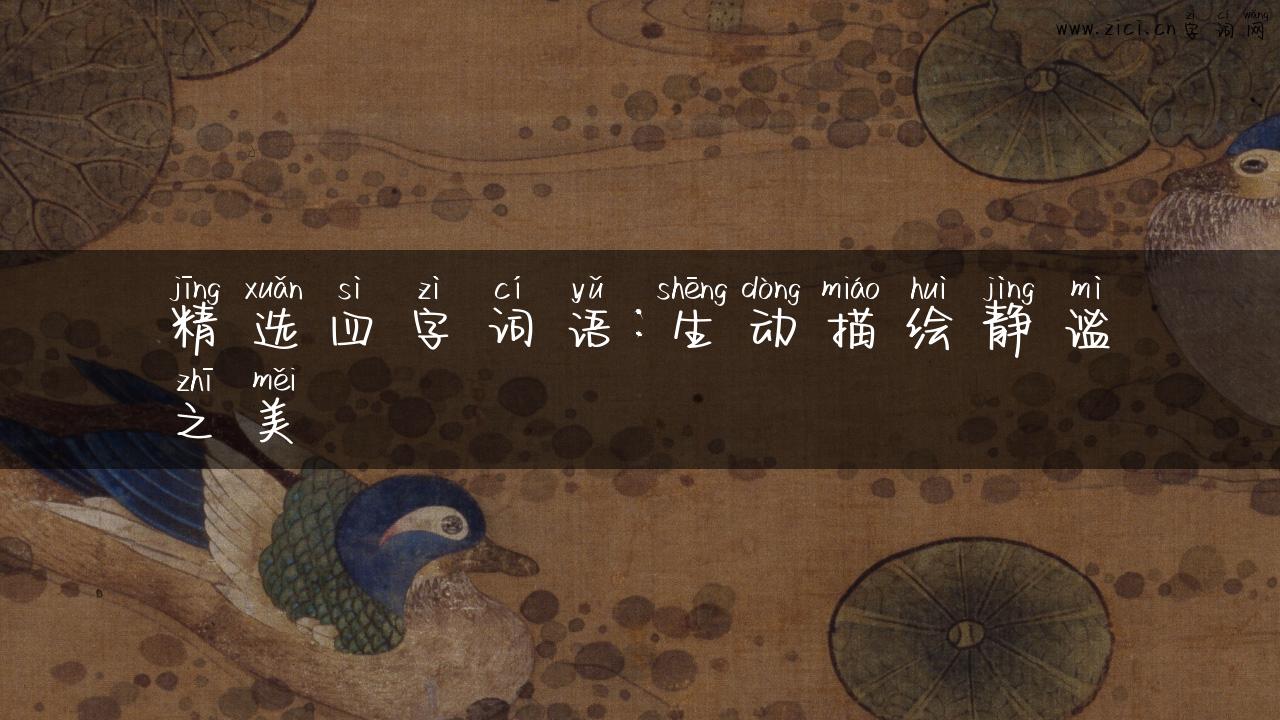 精选四字词语：生动描绘静谧之美
