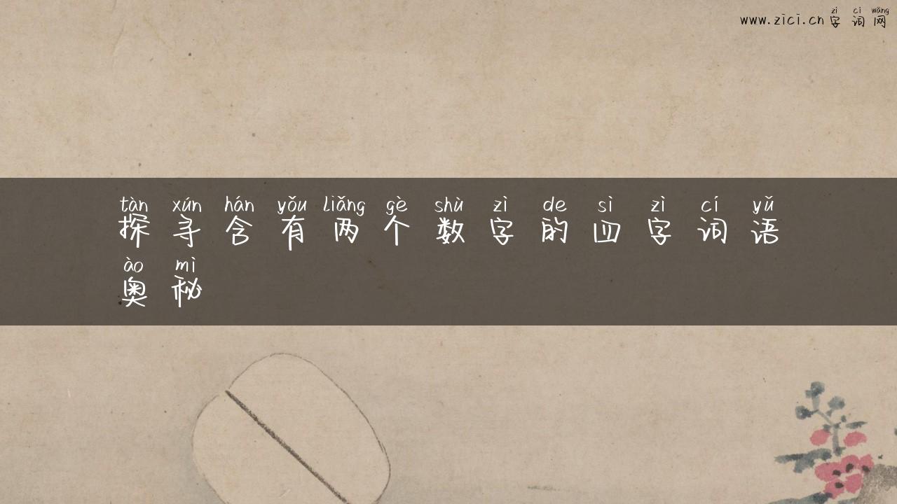 探寻含有两个数字的四字词语奥秘