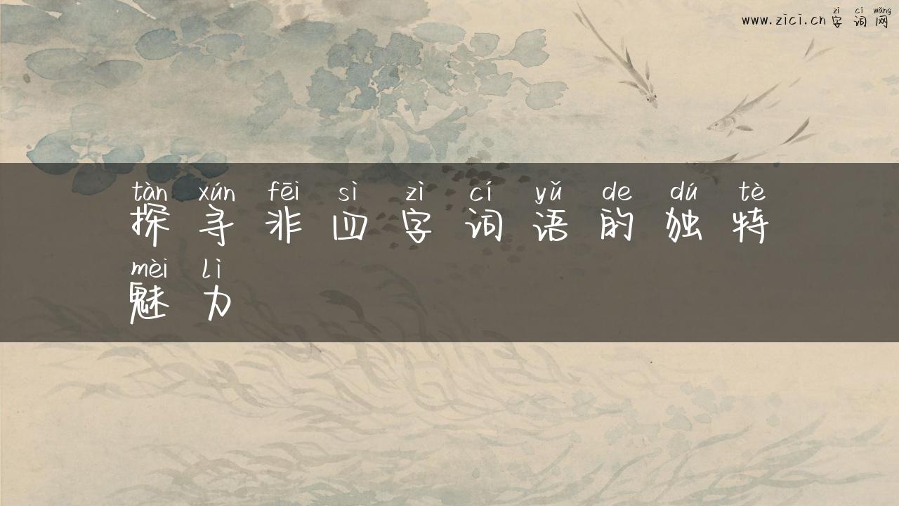 探寻非四字词语的独特魅力