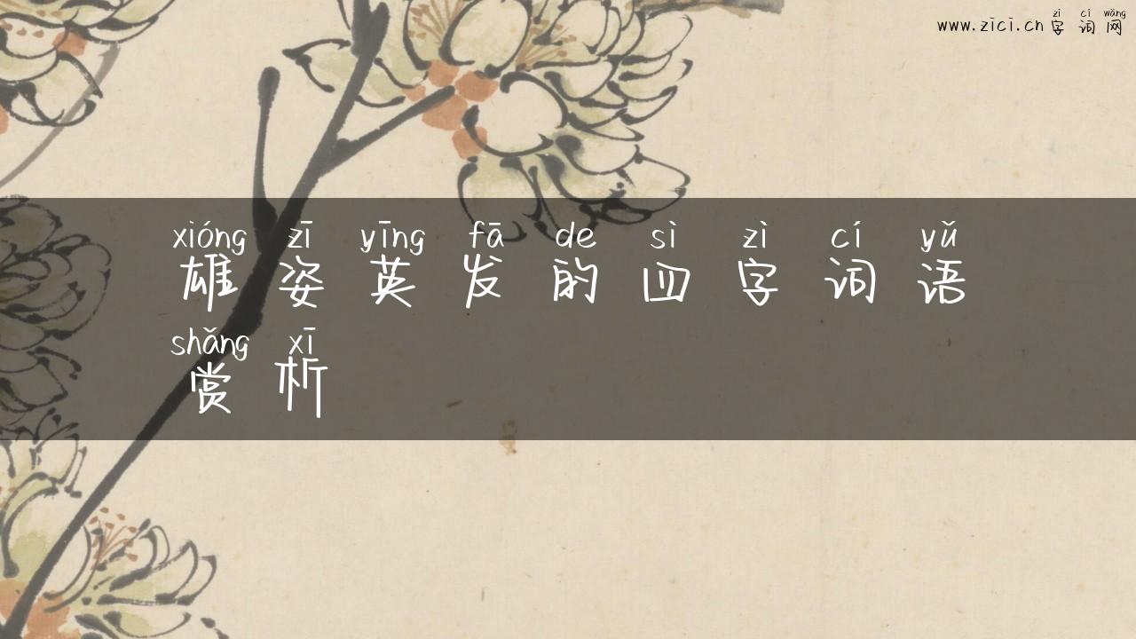 雄姿英发的四字词语赏析