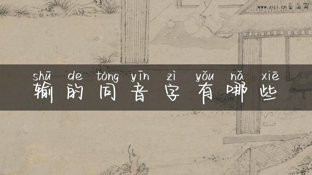 输的同音字有哪些