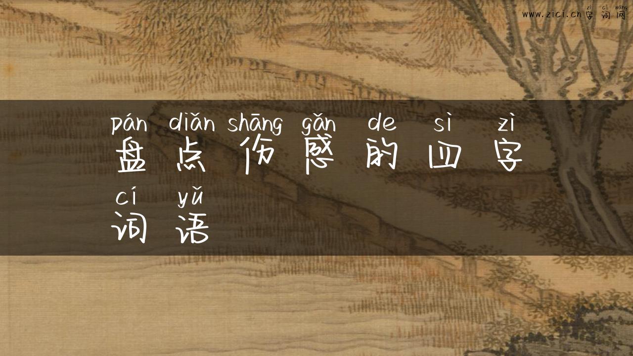盘点伤感的四字词语