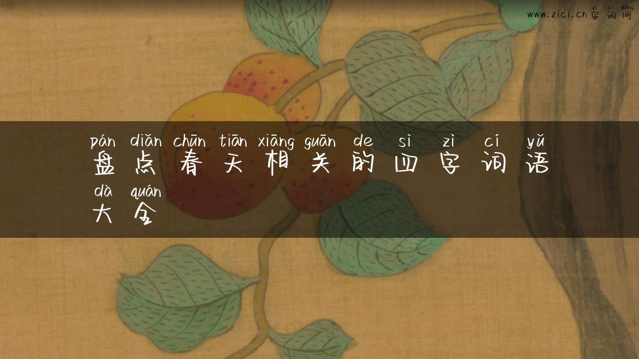 盘点春天相关的四字词语大全