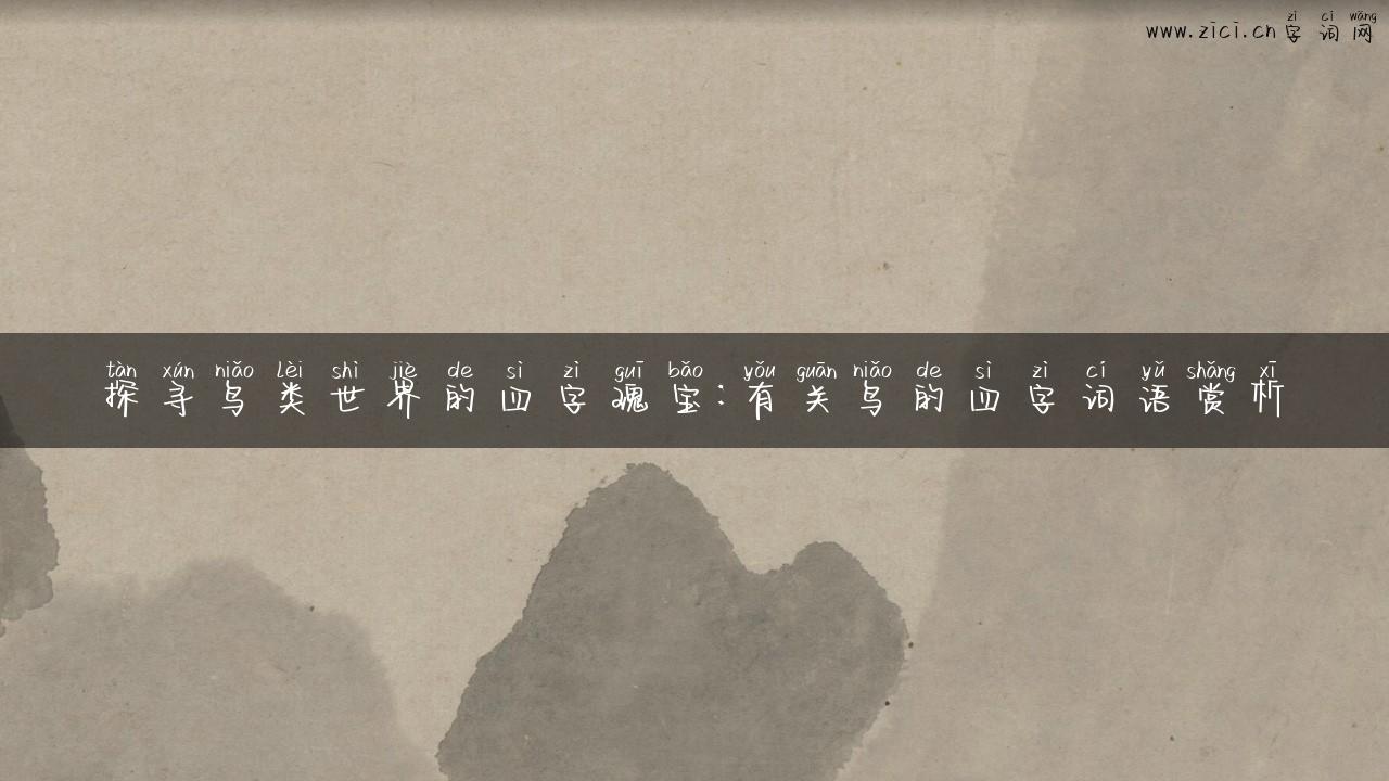 探寻鸟类世界的四字瑰宝：有关鸟的四字词语赏析