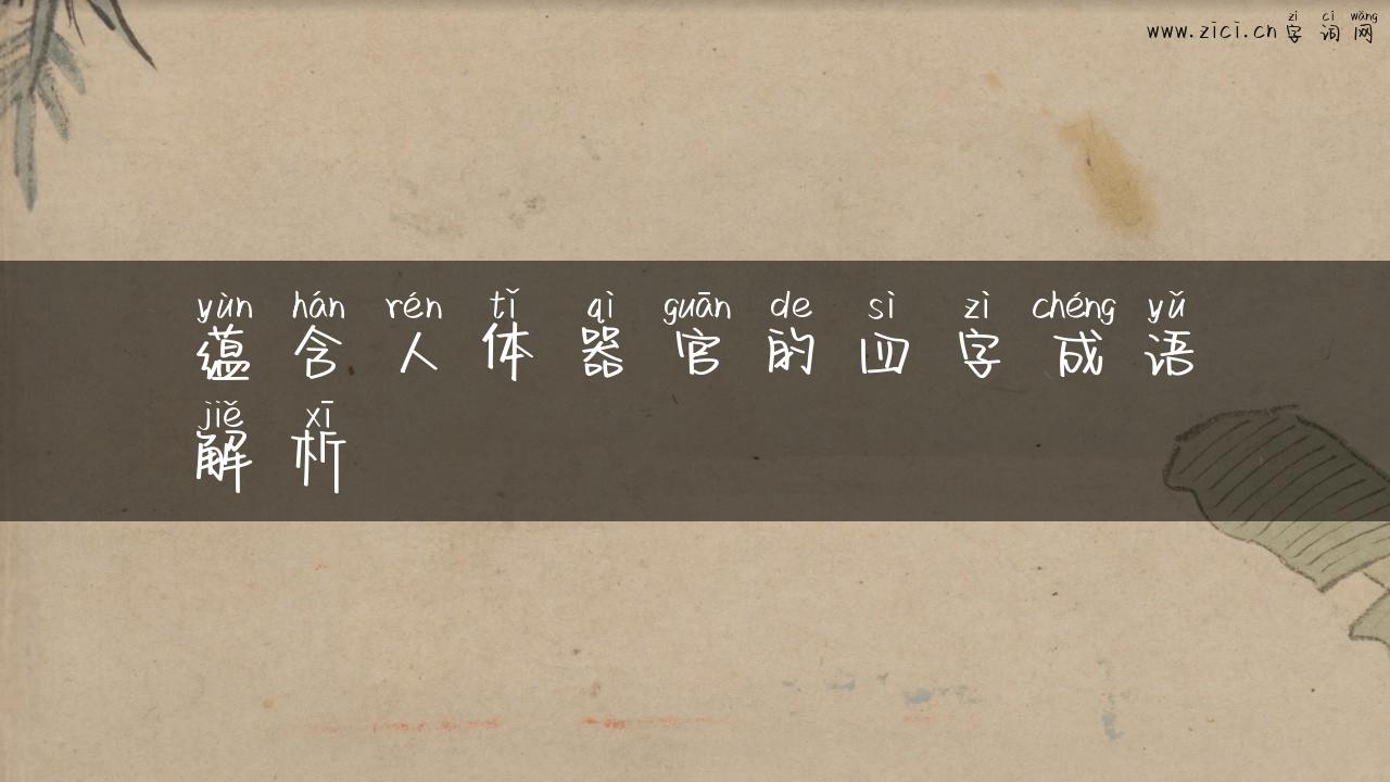 蕴含人体器官的四字成语解析