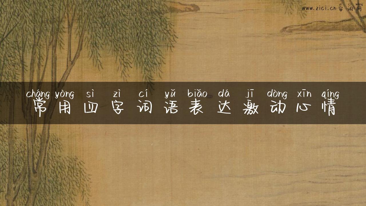 常用四字词语表达激动心情