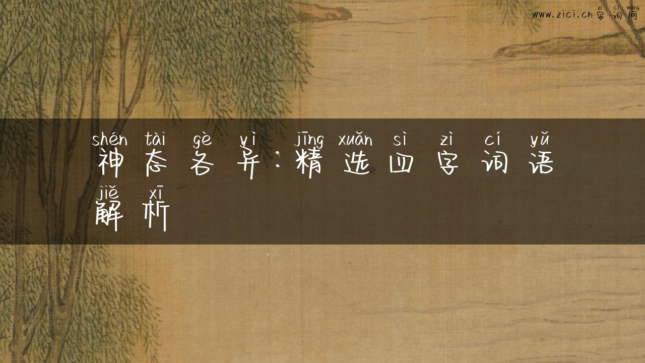 神态各异：精选四字词语解析