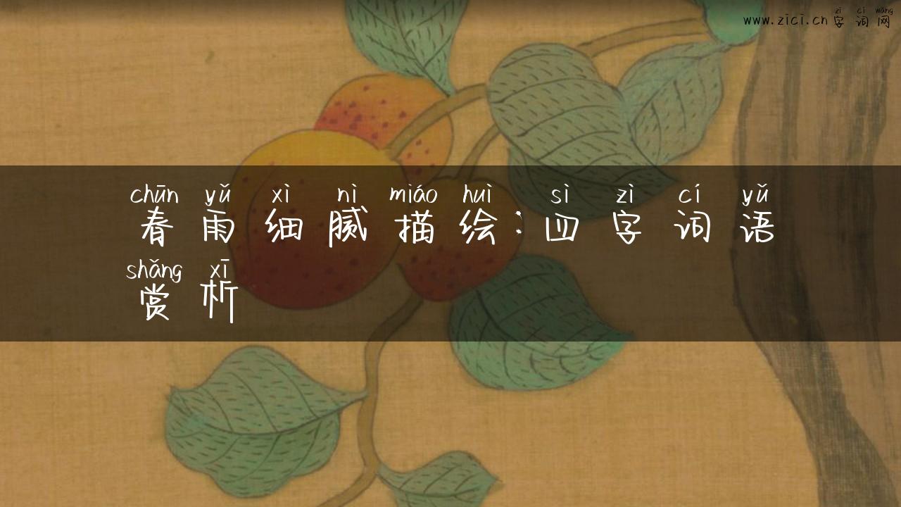 春雨细腻描绘：四字词语赏析