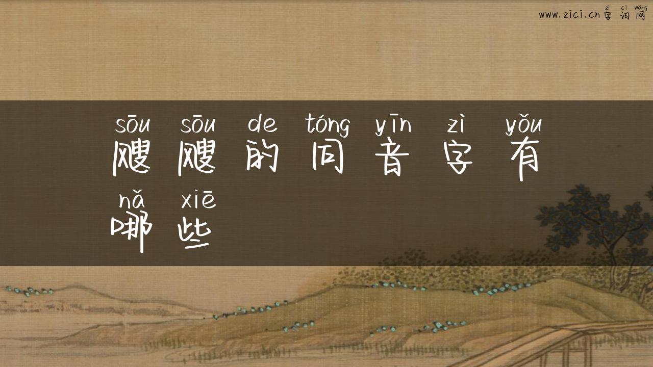 飕飕的同音字有哪些