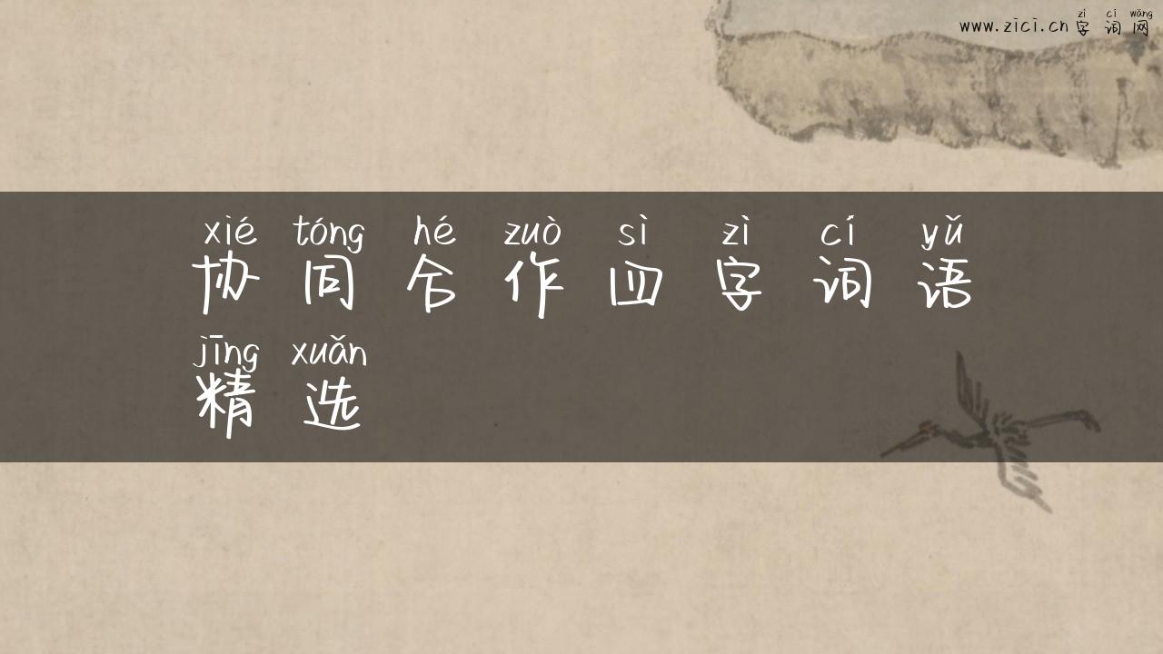 协同合作四字词语精选