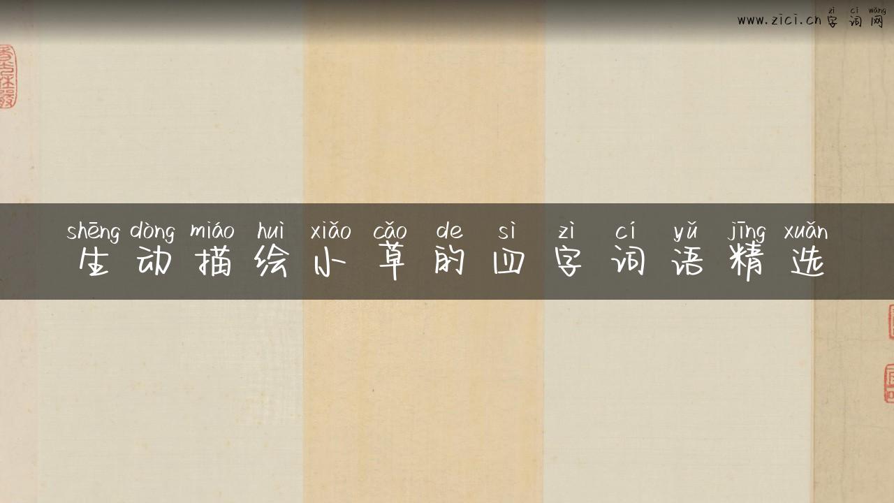 生动描绘小草的四字词语精选