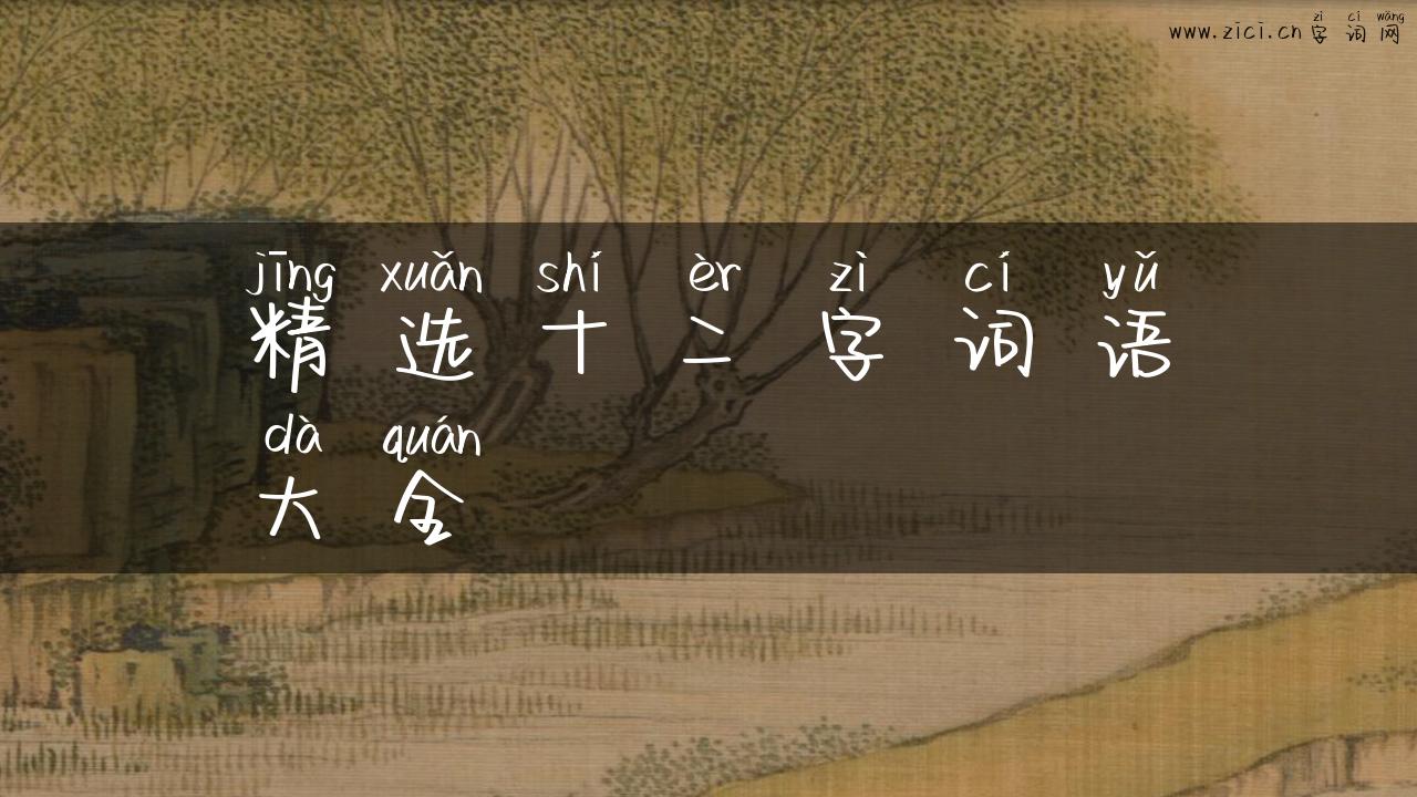 精选十二字词语大全