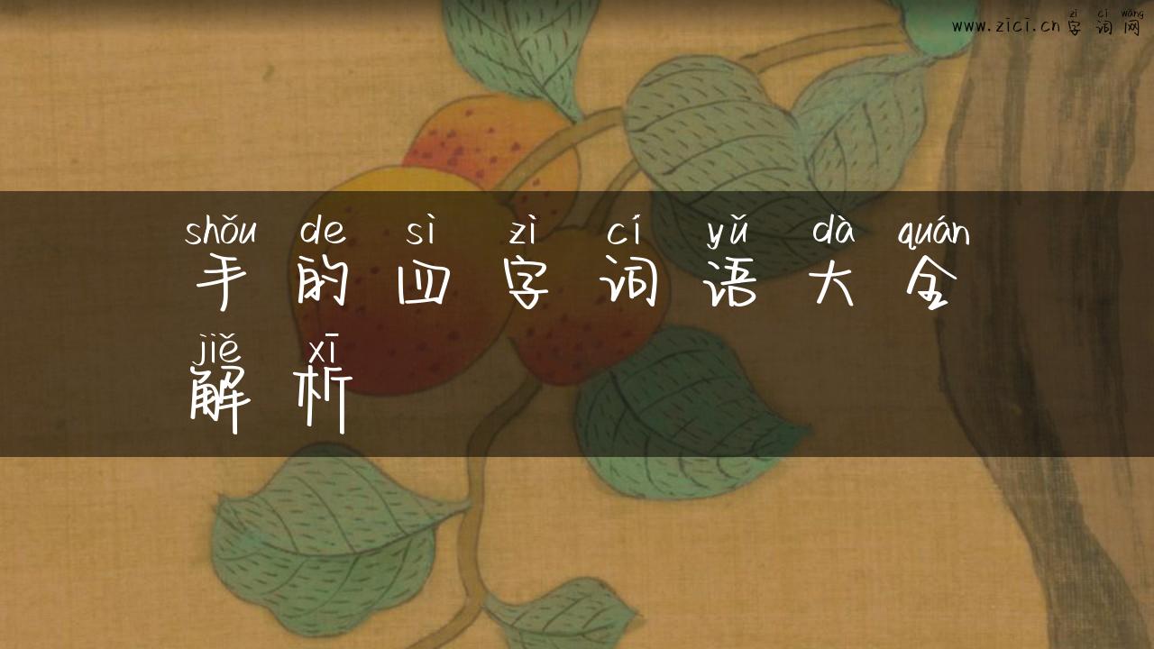 手的四字词语大全解析