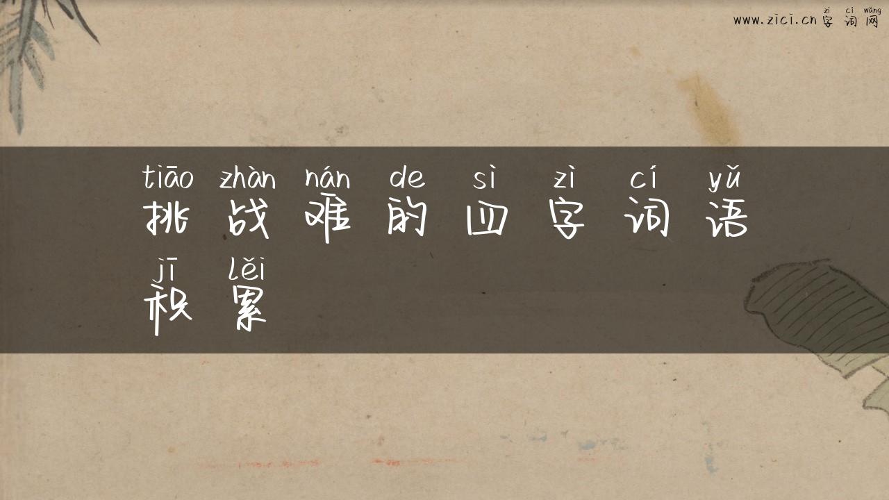 挑战难的四字词语积累