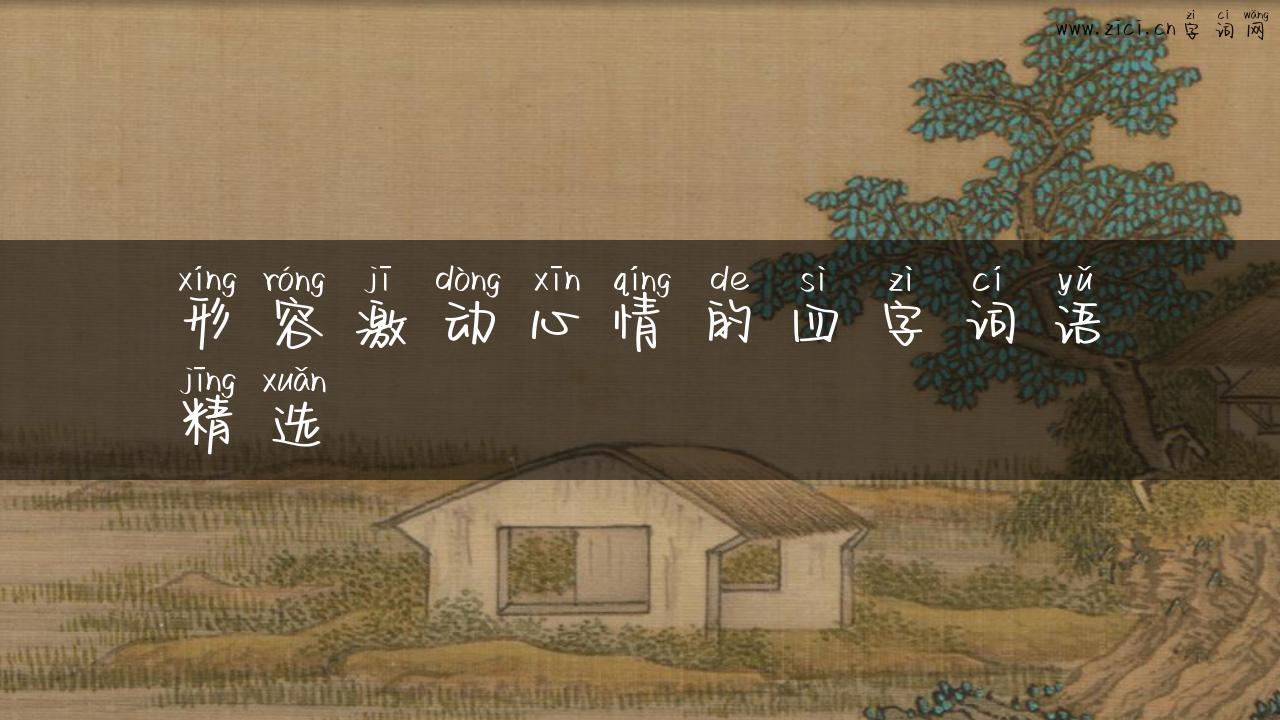 形容激动心情的四字词语精选
