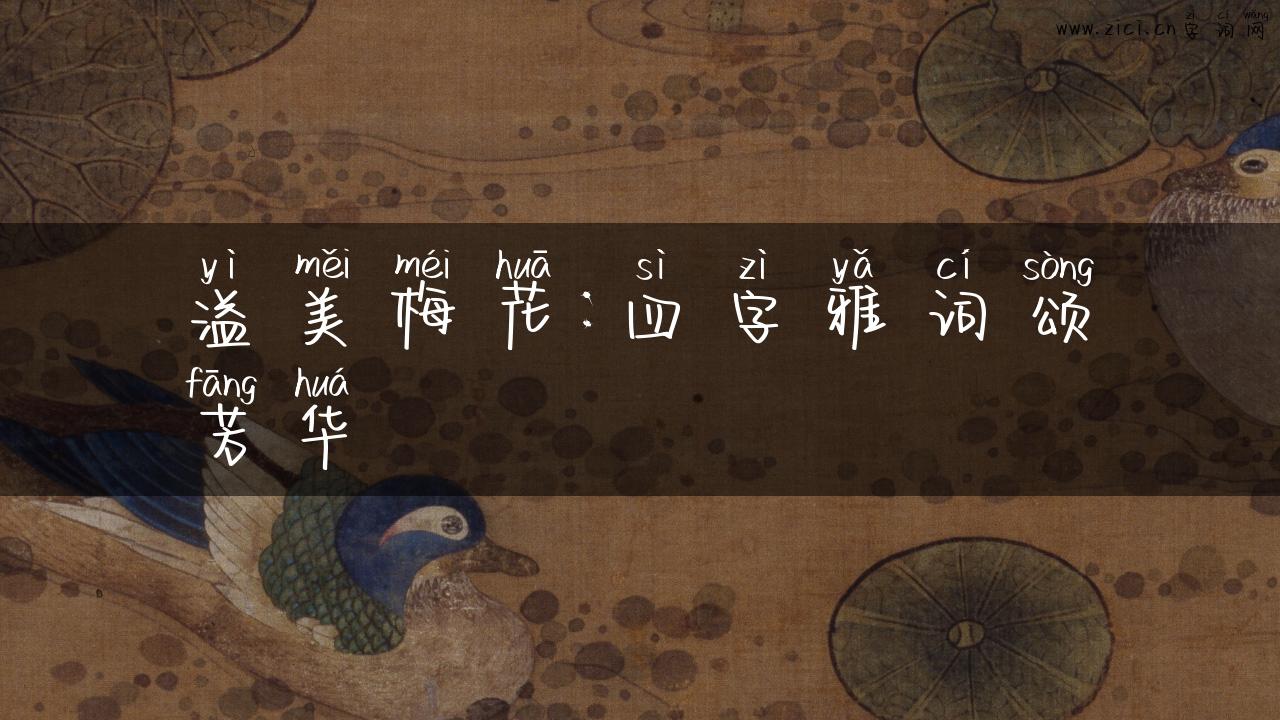 溢美梅花：四字雅词颂芳华