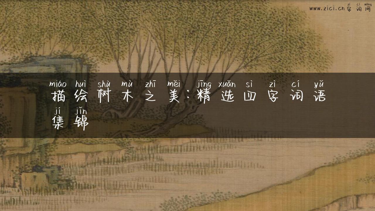 描绘树木之美：精选四字词语集锦