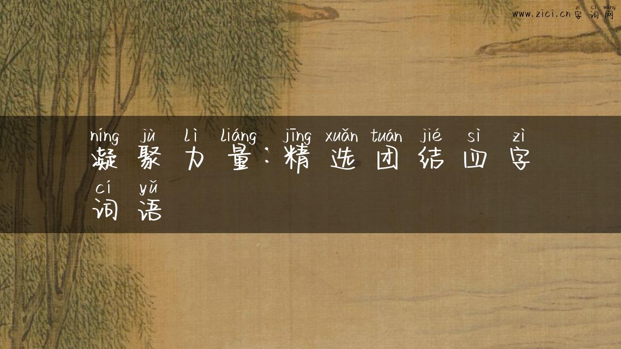 凝聚力量：精选团结四字词语