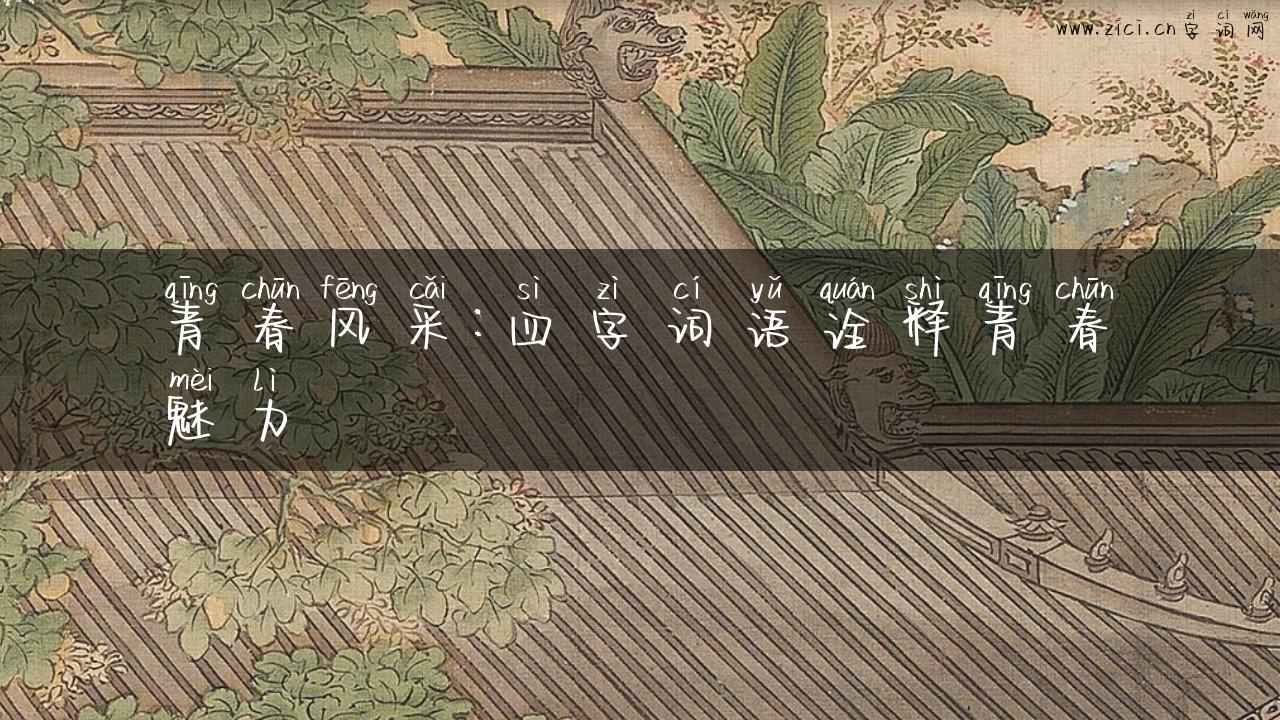 青春风采：四字词语诠释青春魅力
