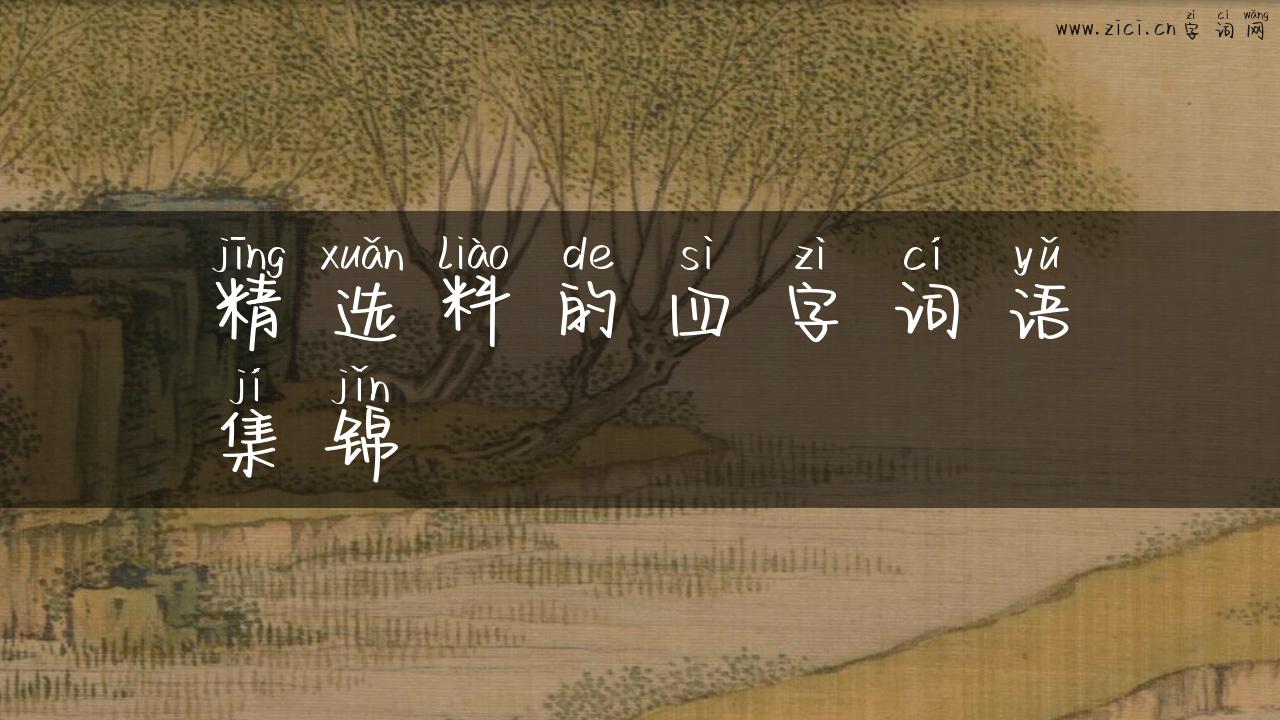 精选料的四字词语集锦