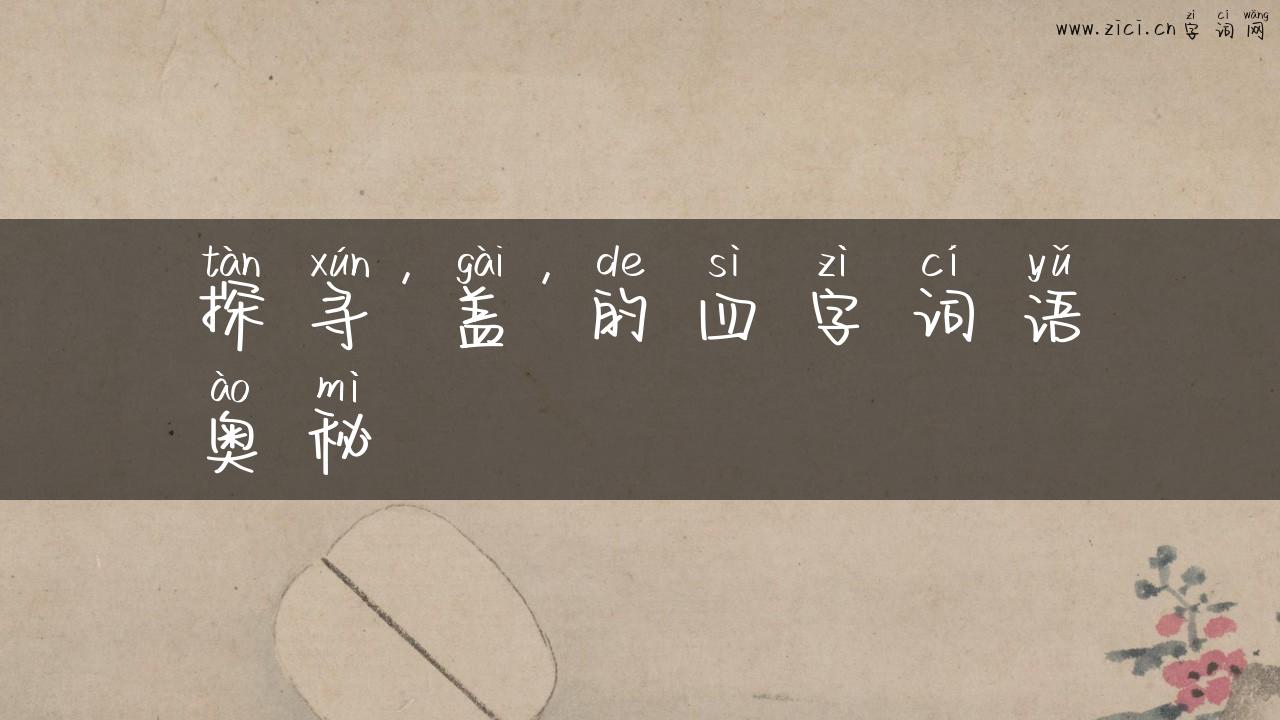 探寻’盖’的四字词语奥秘