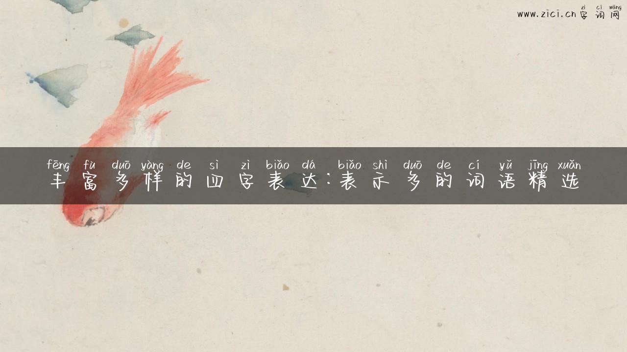 丰富多样的四字表达：表示多的词语精选